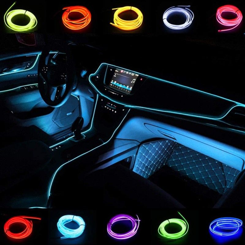 Glowstrip neon led slinga med cigg plugg 12V för dekoration 3 meter
