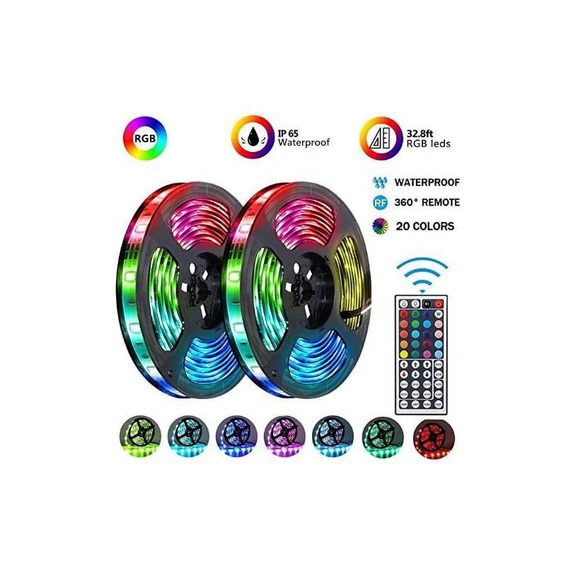 RGB paket 10M 5050 smd 300 led slinga med EU Transformator