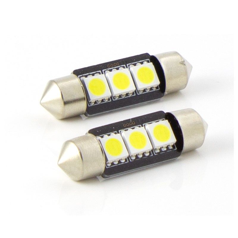 Led spollampa 3 smd 36mm C5W 24V 2-pack