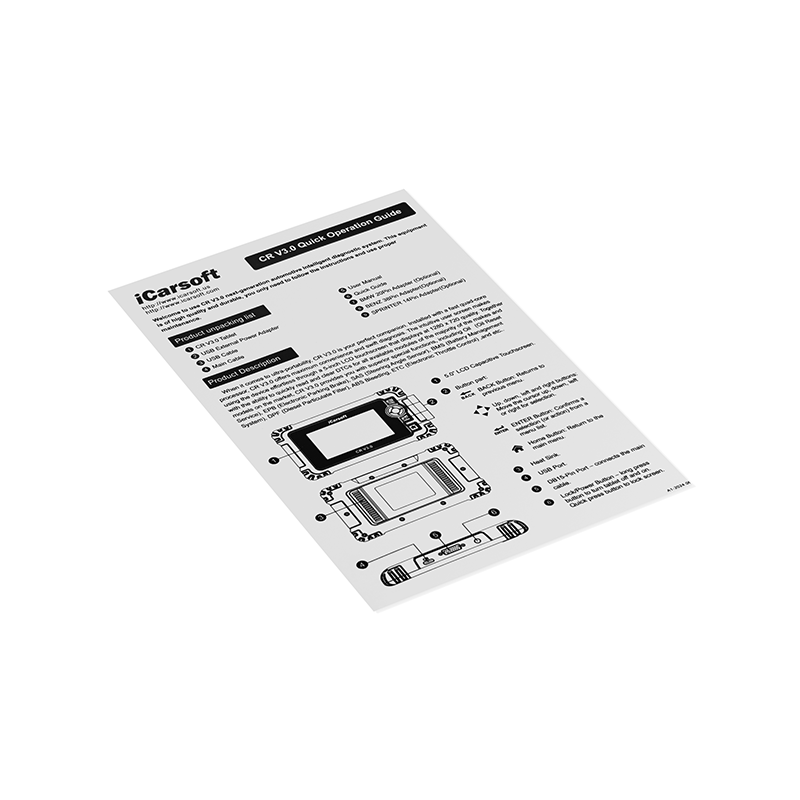 iCarsoft CR V3.0 felkodsläsare – Professionellt OBD2 diagnosverktyg