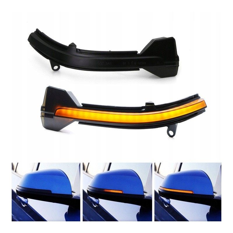 Dynamisk Blinkers Sidospegel BMW F01 F02 F06 F07 F10 F11 F12 F13 Tonad Lins