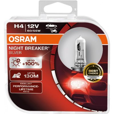 H4 12V 6055W night breaker silver 2pack