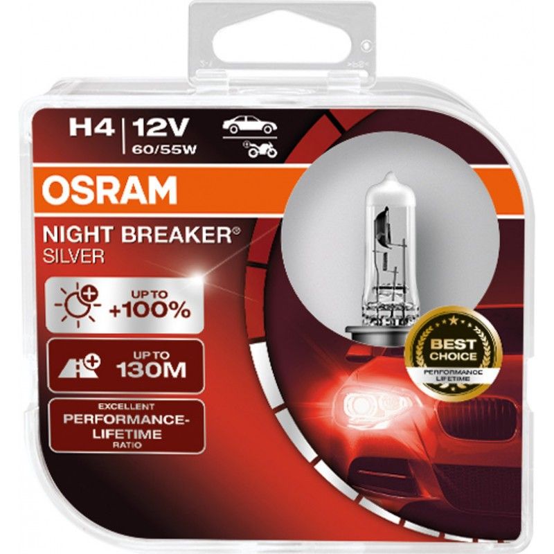 H4 12V 6055W night breaker silver 2pack