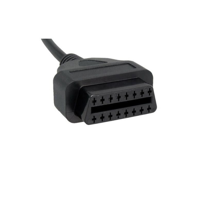 12 Pin till OBD2 Diagnostisk Adapterkabel för Mitsubishi Hyundai