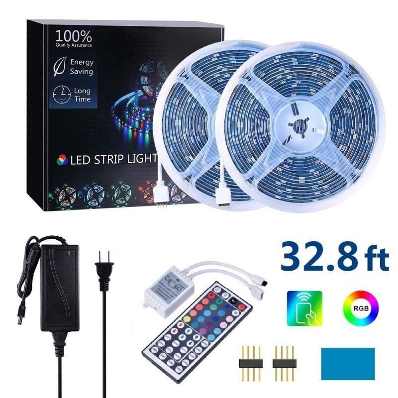 RGB paket 10M 5050 smd 300 led slinga med EU Transformator
