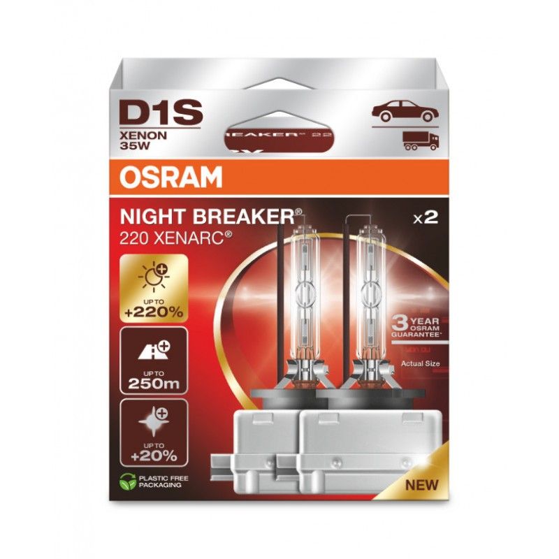 D1S xenonlampa XENARC Night breaker laser 220 2-pack