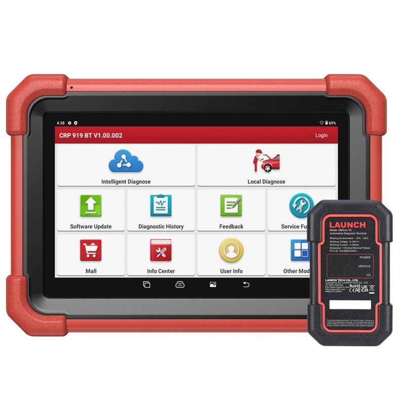 Launch CRP919X BT OBD2 Felkodsläsare – Trådlös Diagnos med Aktivt Test, DoIP & 2 Års Licens