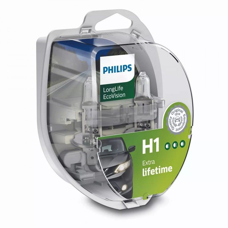 Philips H1 55W LongLife EcoVision 2-pack