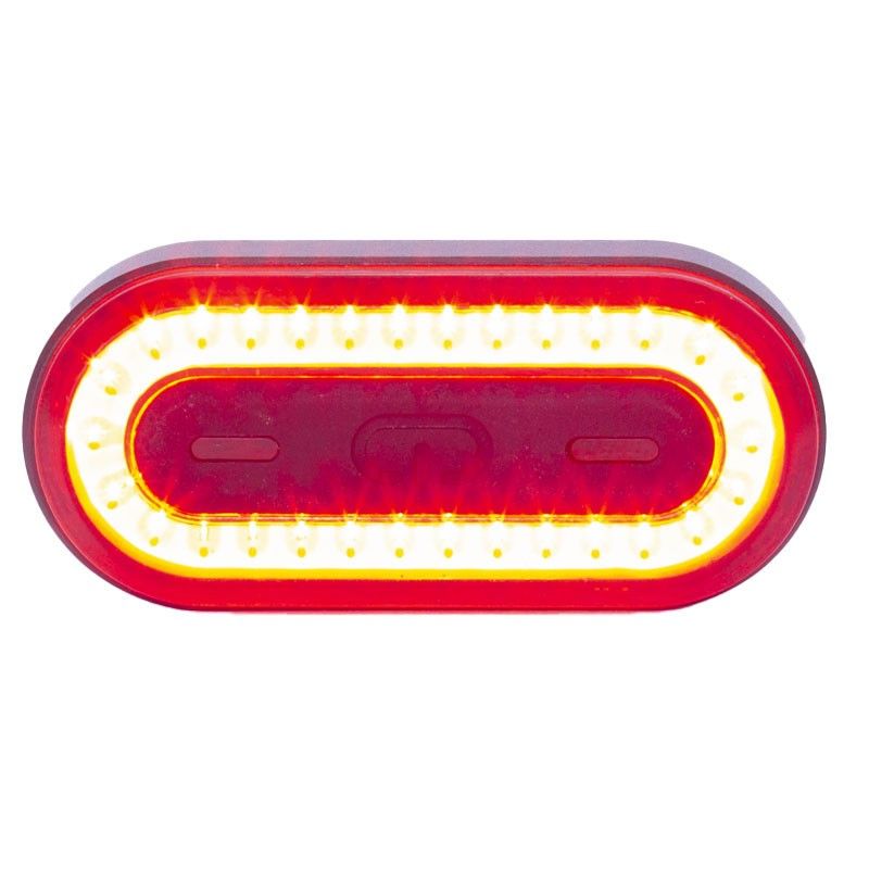 Cykellampa Röd LEDbaklampa Oval