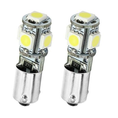 Led diodlampa BA9s H4W 5 SMD Canbus Xenonvit