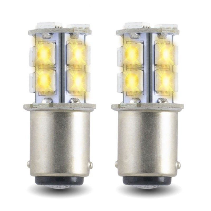 Led diod lampa BA15d 2-pack 13 smd Varmvit