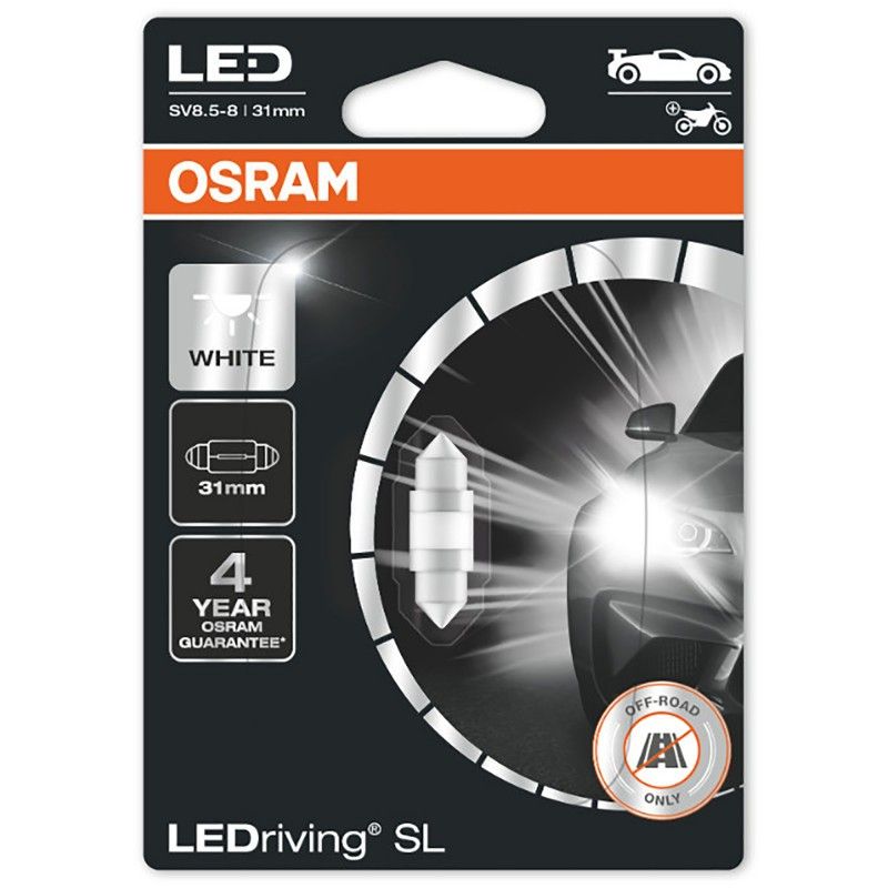 Spollampa Festoon 31mm LED White 6000K