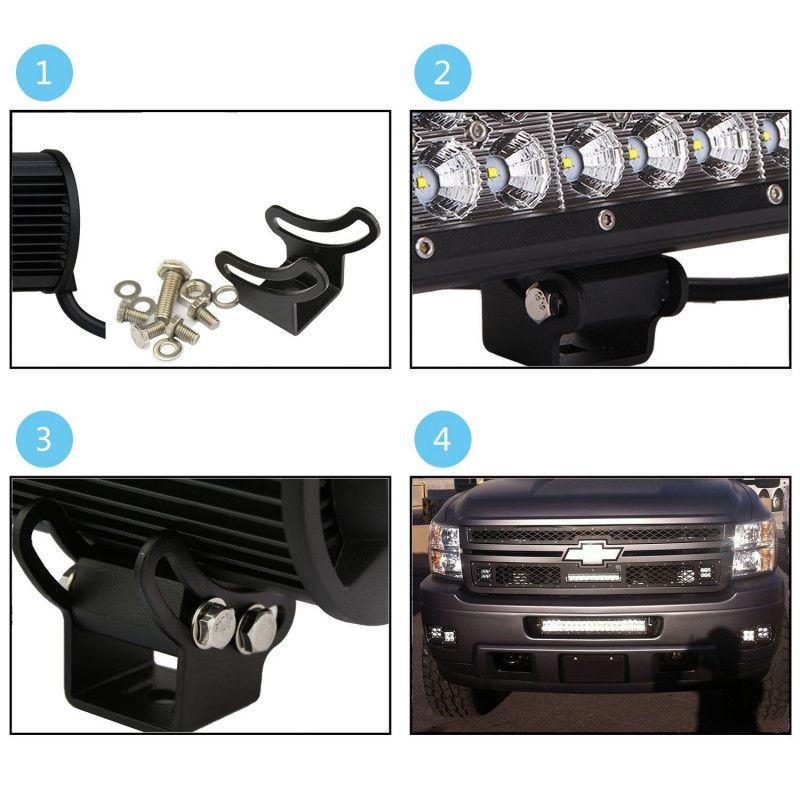 Led extraljusramp 288W CREE COMBO