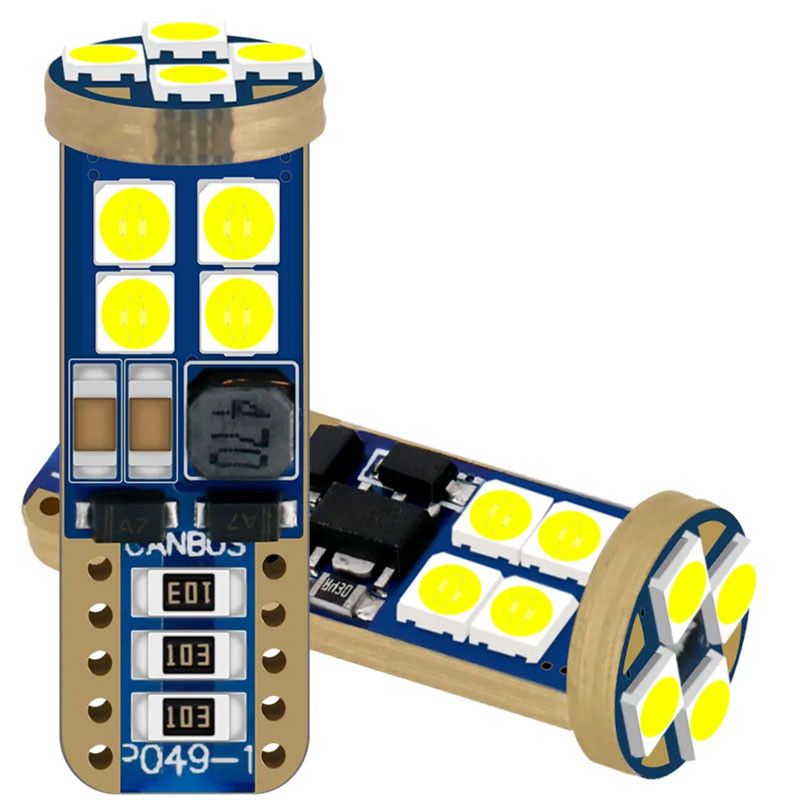 LED diodlampa T10  W5W med Canbus 12 st Samsung dioder xenonvit