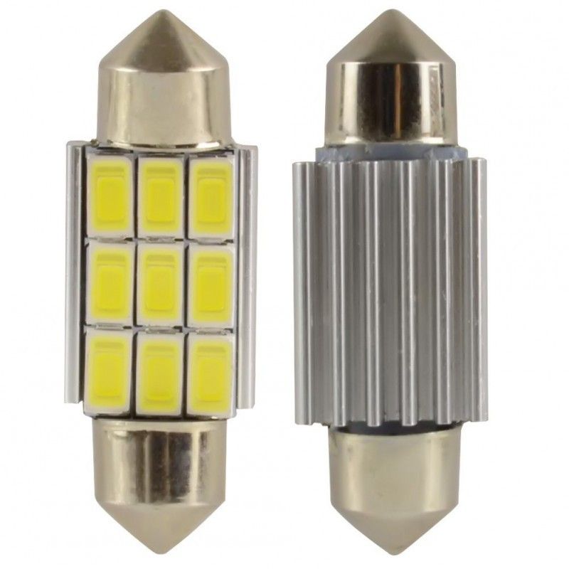 LED Spollampa Festoon C5W 39mm canbus 9 smd 2-pack
