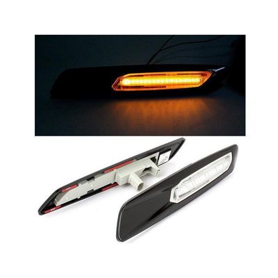 LED sidoblinkers BMW svart med klar lins