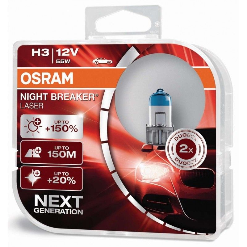 H3 55W night breaker laser 150 2-pack