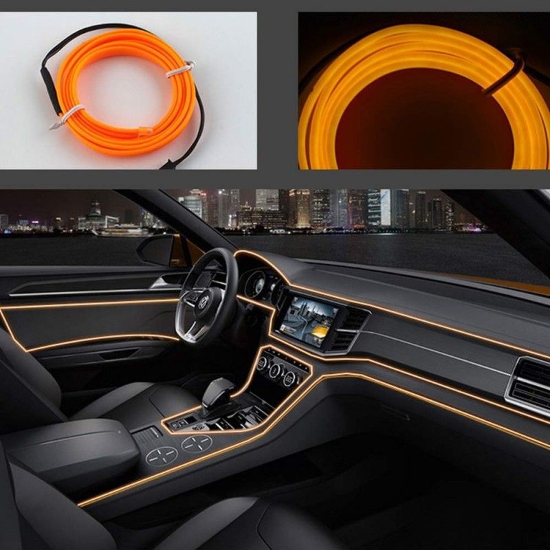 Glowstrip neon led slinga med cigg plugg 12V för dekoration 3 meter