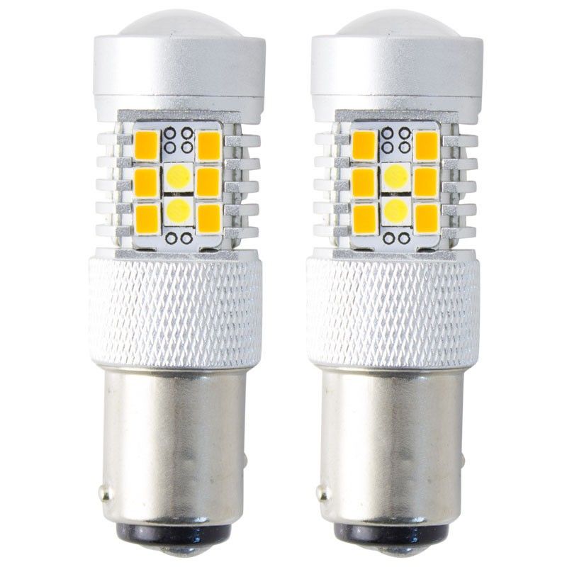 BAY15D 1157 Dual color Vit Amber 28 smd led lampa 2pack