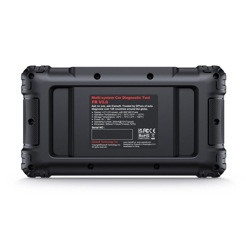 iCarsoft FR V3.0 2025 – Felkodsläsare OBD2 Diagnosverktyg för Franska & Italienska Bilar