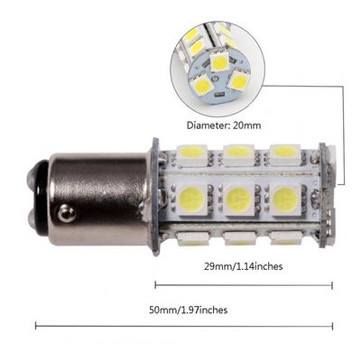 Led diod lampa BA15d 2-pack