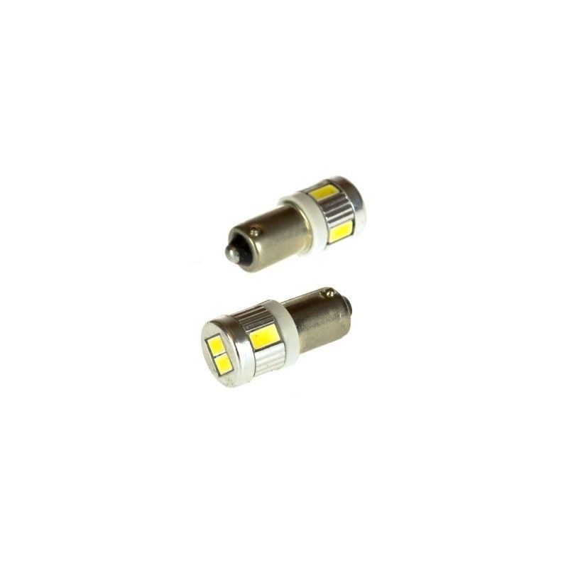 Led diod lampa Ba9s H4W 6st 5630 SMD Xenonvit