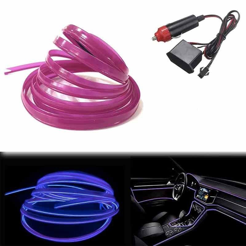 Glowstrip neon led slinga med cigg plugg 12V för dekoration 3 meter