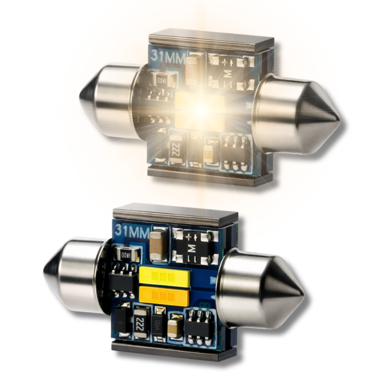 LED-lampa 31 mm – Valbar färg