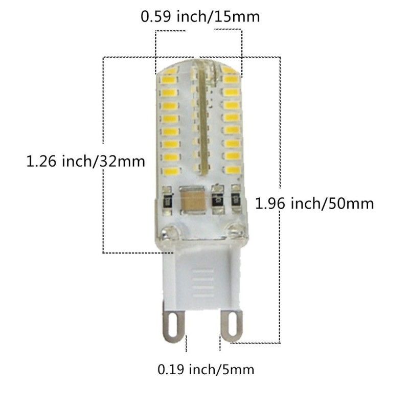 Led diodlampa G9 64 smd Varmvit