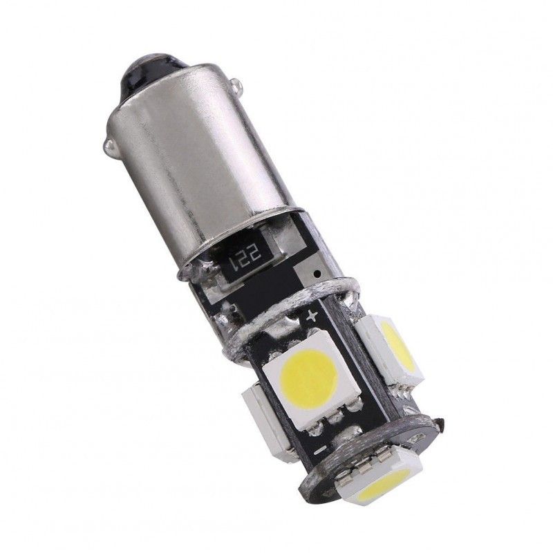 Led diodlampa BA9s H4W 5 SMD Canbus Xenonvit