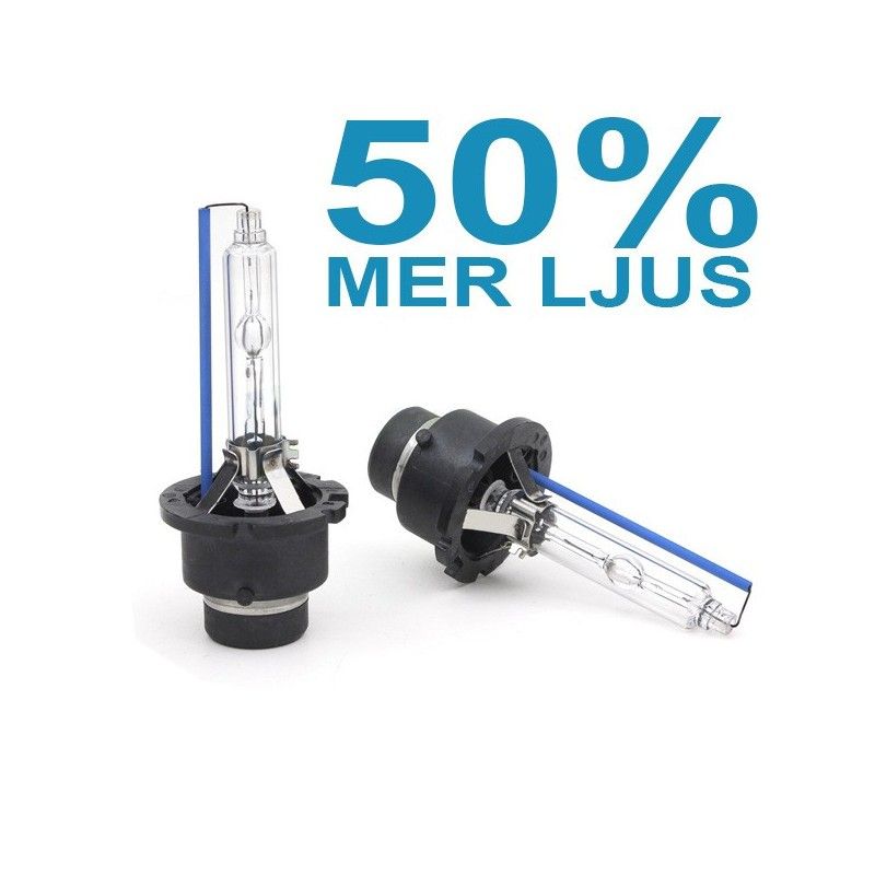 D2S 35W Xenonlampor 50 mer ljus 5500K 2-pack