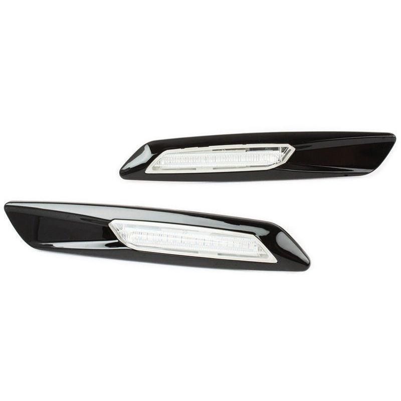 LED sidoblinkers BMW svart med klar lins