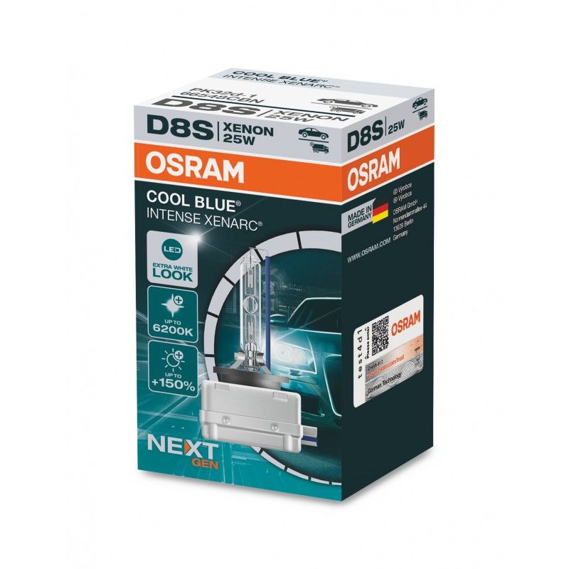 D8S 25W xenarc cool blue intense nextgen 6200K