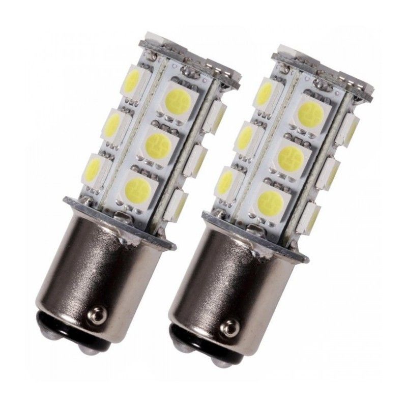 Led Diodlampa P21/4W BAZ15d 18 smd Röd