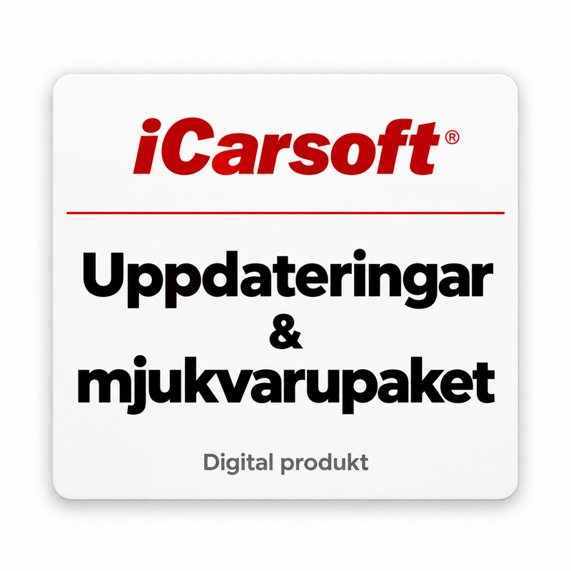 iCarsoft uppdateringslicenser och mjukvarupaket
