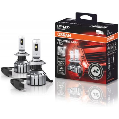 TRUCKSTAR LED H7 helljus och halvljus för lastbilar 24V