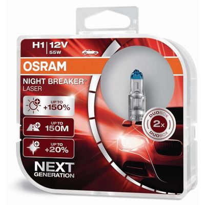 OSRAM Night Breaker Laser H1 2-pack