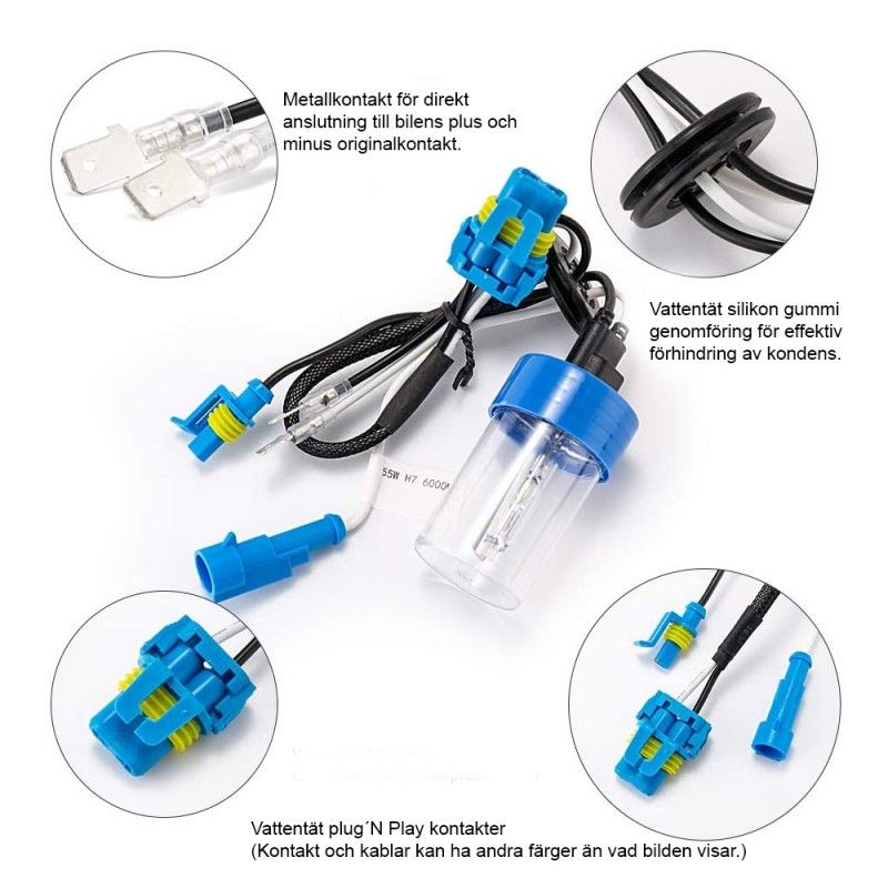 Xenonlampor HID 45W/55W/70W 2-Pack