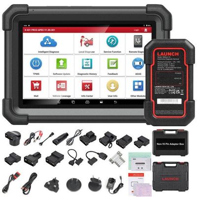 Launch X431 PRO3 APEX 10,1” – Professionellt OBD2-diagnosverktyg med ECU-kodning, dubbelriktad styrning, 37+ servicefunktioner, CAN FD och DoIP