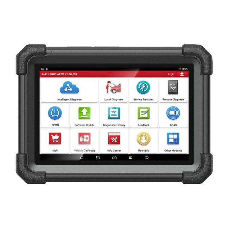 Launch X431 PRO3 APEX 10,1” – Professionellt OBD2-diagnosverktyg med ECU-kodning, dubbelriktad styrning, 37+ servicefunktioner, CAN FD och DoIP