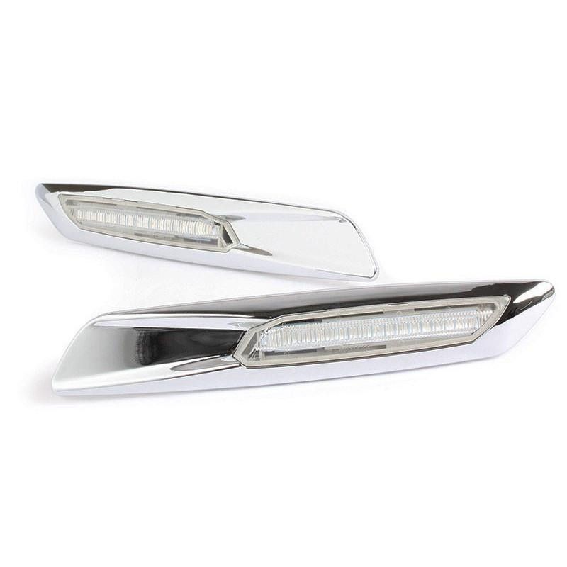 Led sidoblinkers BMW Silver med klar lins