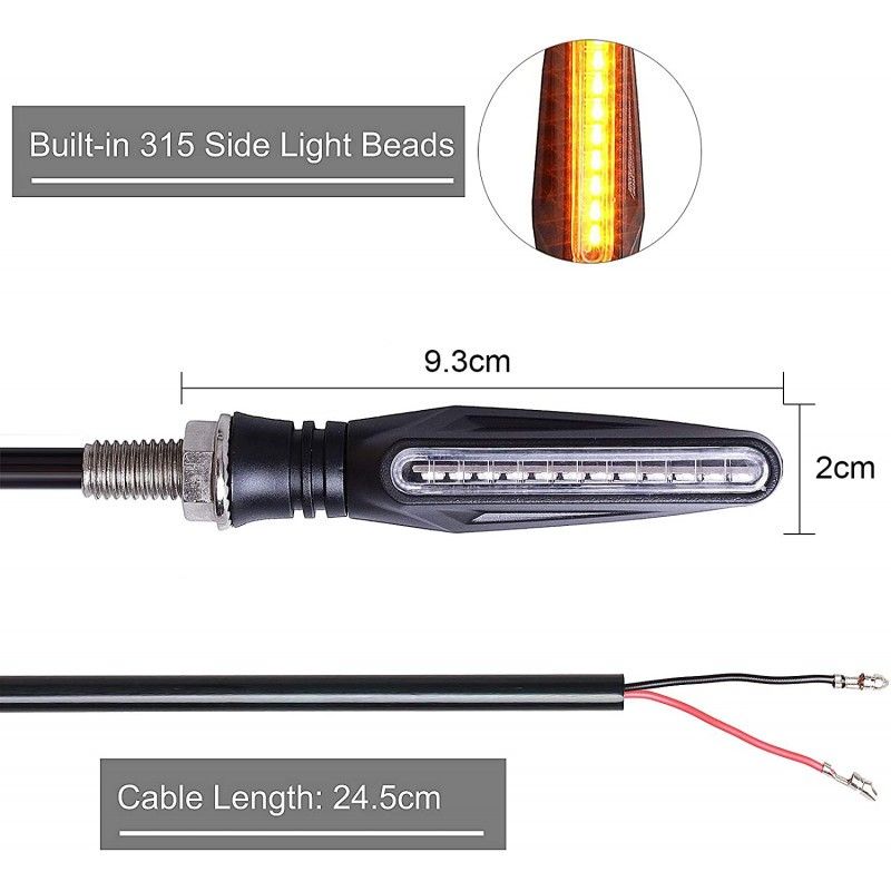Dynamisk blinkers till Motorcykel Mod 7