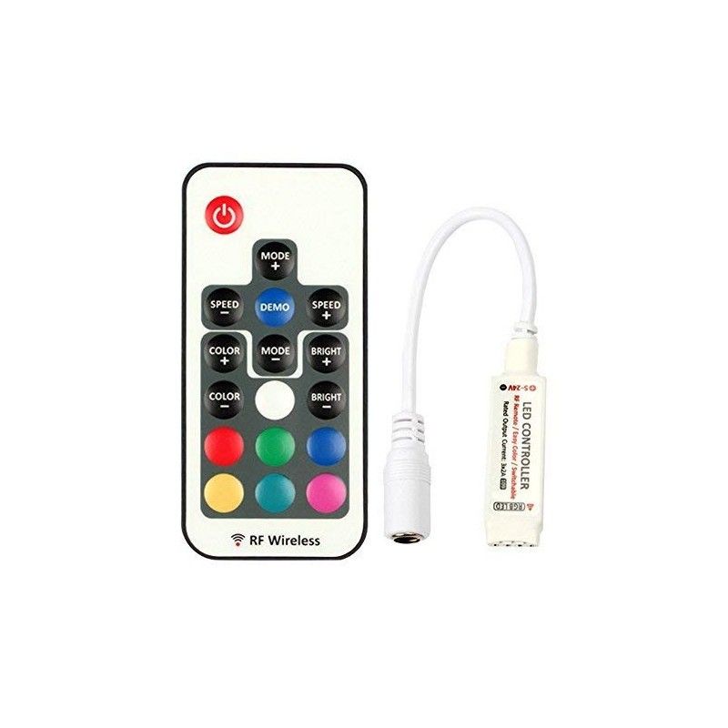 RGB LEDkontroll med 17 knappar