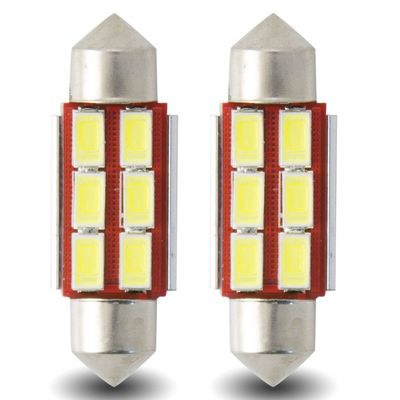 Festoon spollampor C5W Ledlampor 36mm 6500K 2pack