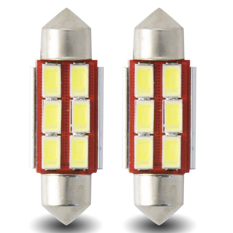Festoon spollampor C5W Ledlampor 36mm 6500K 2pack