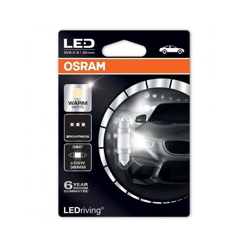OSRAM LEDriving C5W 36 mm 360 Färg Varmvit