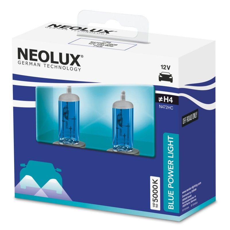 H4 Halogen Blue Power Light 100W/90W