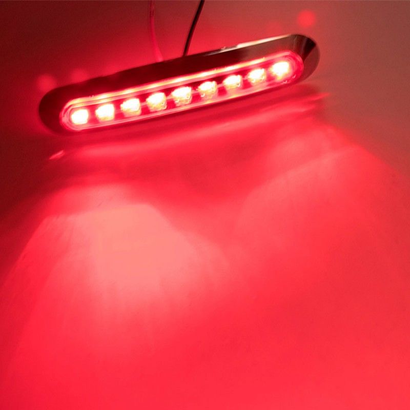 Sidomarkeringsljus med 9 LED Chromesarg