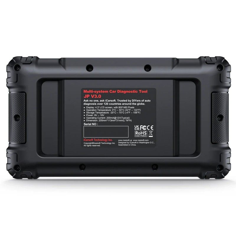 iCarsoft JP V3.0 2025 – Felkodsläsare OBD2 Diagnosverktyg för Japanska & Koreanska Bilar