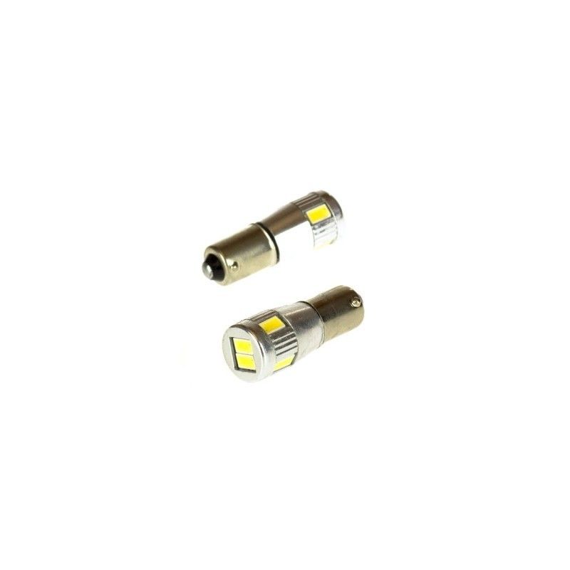 Led diod lampa Ba9s H4W 6 5630 SMD Xenonvit Canbus